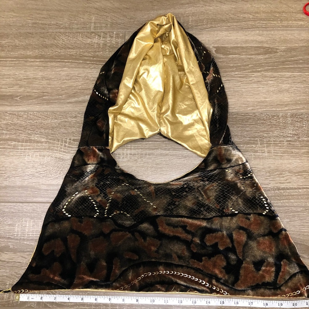 Reversible Gold & Velvet Hooded Adjustable Halter